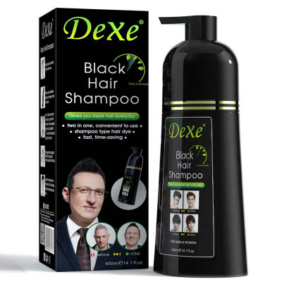 Dexe Black Hair Color Pump Dye Shampoo 400 ml. U K